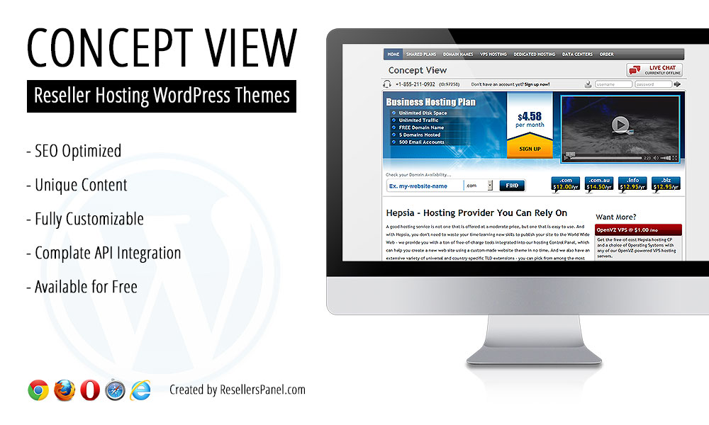 Concept View Hosting Theme || Click for Live Demo