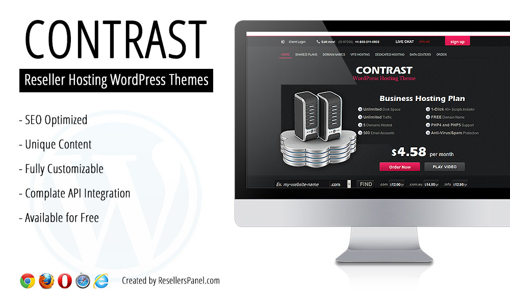 Contrast Hosting Theme || Click for Live Demo