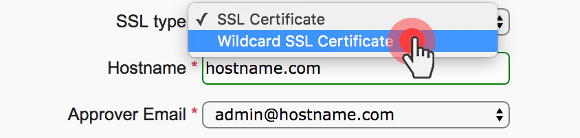 choose ssl certificate type