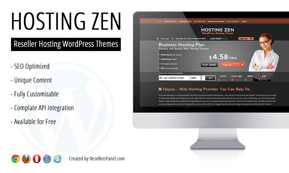 Hosting Zen WordPress Theme || Click for Live Demo