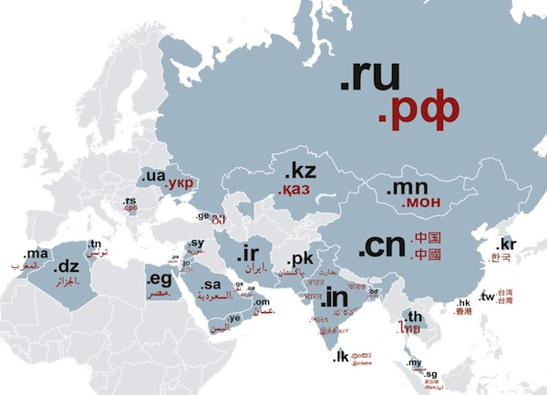 idn domains tld map